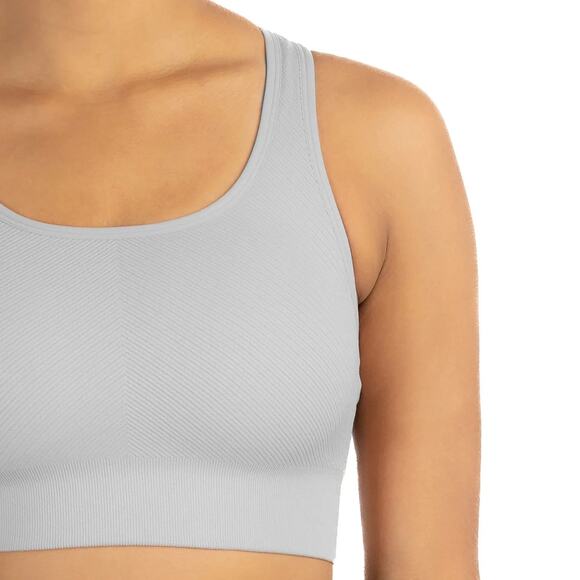 Members Mark Womens Seamless Racerback Sports Bra Light Grey Size XXL - Picture 4 of 7